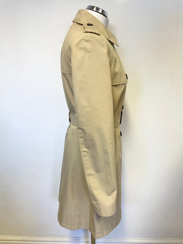 JACK WILLS BEIGE COTTON BLEND BELTED TRENCH COAT SIZE 10