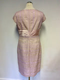 BRAND NEW DRESS CODE BY VEROMIA NOUGAT PINK EMBROIDERED DRESS & JACKET SUIT SIZE 20