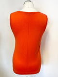 GERARD DAREL CORAL FINE KNIT COTTON SLEEVELESS TOP & CARDIGAN SET SIZE 2 UK 12