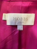 HOBBS CERISE PINK FITTED JACKET & PENCIL SKIRT SUIT SIZE 12
