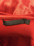 DONNA KARAN RED ONE SHOULDER DRAPED LONG EVENING DRESS SIZE P UK 8/10