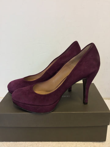 PIED A TERRE ANTON PURPLE SUEDE PLATFORM COURT SHOES SIZE 7/40