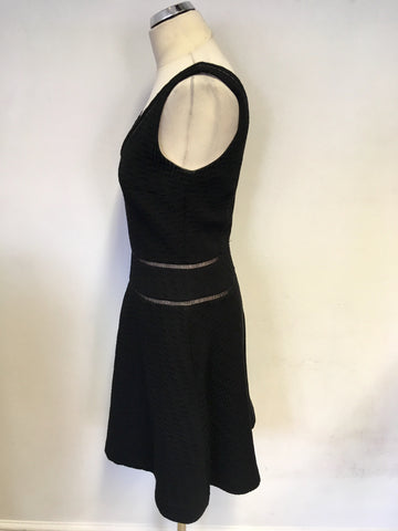 REISS NELLY BLACK FIT & FLARE DRESS SIZE 10