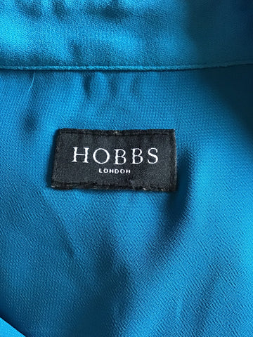 HOBBS TURQUOISE SLEEVELESS DRESS SIZE 14