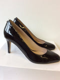 BRAND NEW MODA IN PELLE BLACK PATENT LEATHER HEELS SIZE 4/37