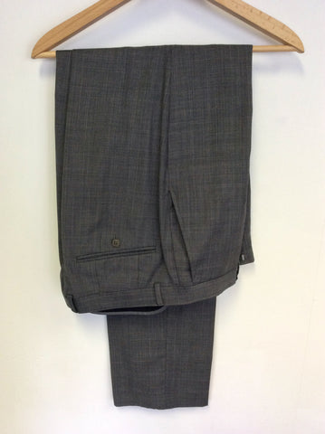 FRENCH CONNECTION GREY CHECK WOOL BLEND SUIT SIZE 40L