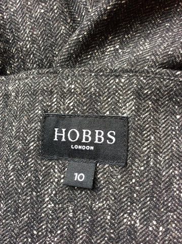 HOBBS DARK GREY MARL WOOL BLEND TROUSERS SIZE 10