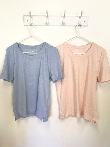 WHISTLES LIGHT PINK COTTON SHORT SLEEVE T SHIRT SIZE S