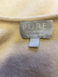 PURE COLLECTION CAMEL 100% CASHMERE V NECK JUMPER SIZE 10