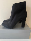 BRAND NEW UNISA BLACK SUEDE HEEL ANKLE BOOTS  SIZE 6/39