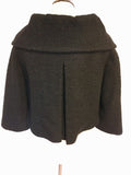 LK BENNETT BLACK WOOL BLEND SHORT SWING STYLE JACKET SIZE 10