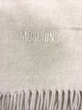 MOSCHINO BEIGE 100% WOOL WRAP/SHAWL WITH FRINGING