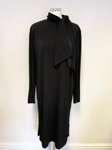 BRAND NEW BY MALENE BIRGER GULIA BLACK LONG SLEEVE SHIFT DRESS SIZE S