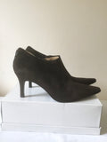 UNBRANDED BROWN SUEDE BOOTIE HEELS SIZE 6/39