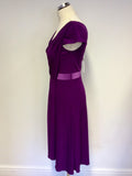 BRAND NEW GINA BACCONI AUBERGINE DRAPED SPECIAL OCCASION DRESS SIZE 10
