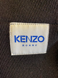 KENZO HOMME BLACK WOOL BLEND ZIP & BUTTON FASTEN JACKET SIZE XXL