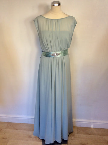 PHASE EIGHT DUCK EGG FULL LENGTH EVENING/ SPECIAL OCCASION DRESS SIZE 18