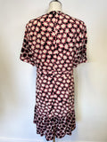 WHISTLES RED,BLACK & IVORY STAR PRINT SHORT SLEEVE FIT & FLARE DRESS SIZE 16
