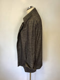 DIANE VON FURSTENBERG BROWN MARL BOYFRIEND JACKET SIZE UK 12