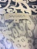 SAHARA BLUE & WHITE PRINT LINEN JACKET SIZE M