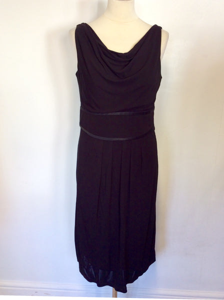 HOBBS BLACK SCOOP NECKLINE SPECIAL OCCASION DRESS SIZE 12