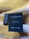 AMANDA WAKELEY BLACK 100% SILK FITTED EVENING / SPECIAL OCCASION JACKET SIZE 8