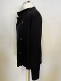 BRAND NEW COS BLACK 100% WOOL WRAP ACROSS FASTEN CARDIGAN SIZE M
