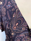 BRAND NEW PHASE EIGHT JAYESHA NAVY BLUE & MULTI COLOURED PAISLEY PRINT JUMPSUIT SIZE 10