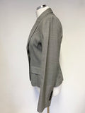 TM LEWIN WOMAN DITA LIGHT GREY WOOL TROUSER SUIT SIZE 10/12