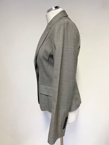 TM LEWIN WOMAN DITA LIGHT GREY WOOL TROUSER SUIT SIZE 10/12