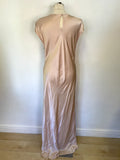 GHOST PALE PINK HOLLYWOOD WENDY TWIST FRONT LONG OCCASION DRESS SIZE L