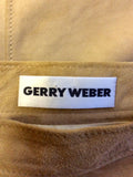 GERRY WEBER CAMEL SUEDE PENCIL SKIRT SIZE 12