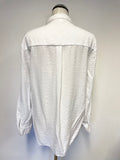 WHISTLES WHITE LONG SLEEVE COLLARED SHIRT SIZE 12