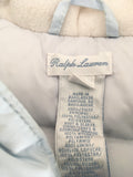 RALPH LAUREN PALE BLUE DOWN FILLED SNOWSUIT/ BUNTING AGE 6 MONTHS