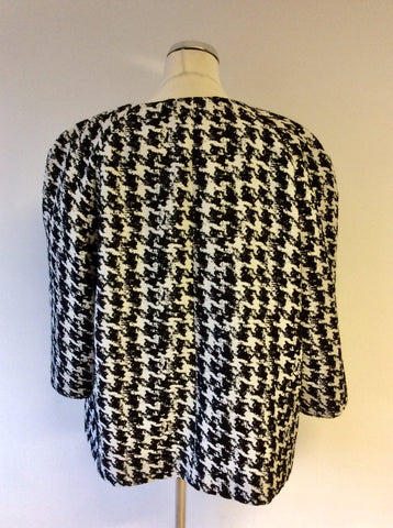 WINDSMOOR BLACK & IVORY PRINT JACKET SIZE 20