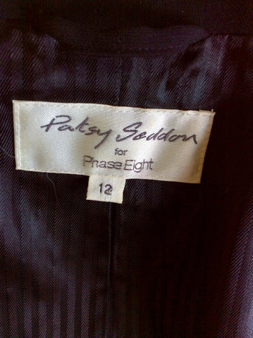 PATSY SEDDON FOR PHASE EIGHT BLACK TROUSER SUIT SIZE 12