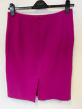 HOBBS CERISE PINK FITTED JACKET & PENCIL SKIRT SUIT SIZE 12