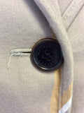 MULBERRY FAWN,MUSTARD & WHITE STRIPE TIE BELT COTTON BLEND JACKET SIZE 10