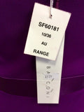 BRAND NEW GINA BACCONI AUBERGINE DRAPED SPECIAL OCCASION DRESS SIZE 10