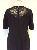 BRAND NEW MARKS & SPENCER BLACK LACE TOP SHORT SLEEVE JUMPSUIT SIZE 14 PETITE