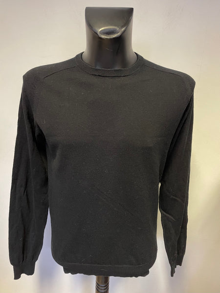 PRADA BLACK WOOL LONG SLEEVED JUMPER SIZE S/M