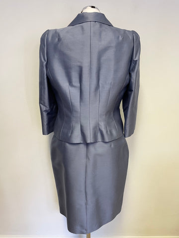 BRAND NEW HOBBS INVITATION BELLA DELPHINIUM BLUE LACE TRIM DRESS & JACKET SUIT SIZE 14