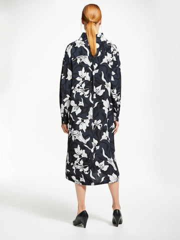 BRAND NEW KIN BY JOHN LEWIS LOKI FLORAL PRINT BUTTON COLLAR MIDI DRESS SIZE 16