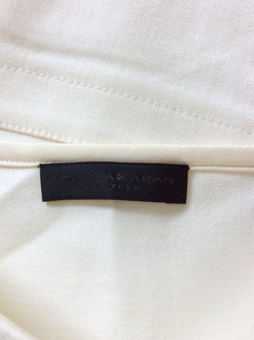 DONNA KARAN SIGNATURE WHITE JACKET & PENCIL SKIRT SUIT SIZE 8