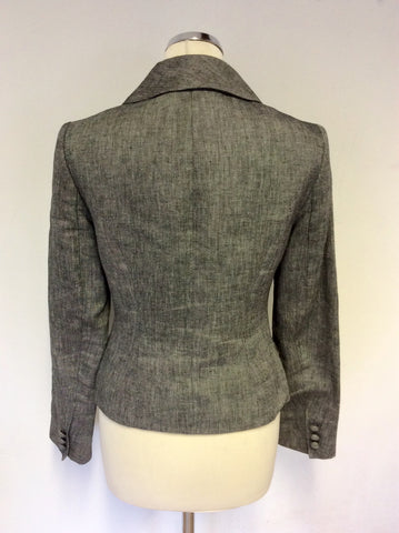 HOBBS DARK GREY MARL LINEN BLEND JACKET SIZE 10