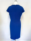 JAEGER ROYAL BLUE CAP SLEEVED SHEATH DRESS SIZE 18