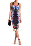 BRAND NEW TED BAKER DEONY BLACK FLORAL PRINT DRESS SIZE 2 UK 10
