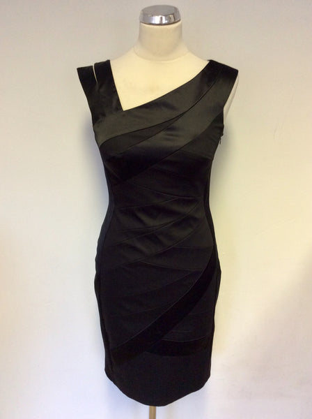 KAREN MILLEN BLACK ASYMETRIC NECKLINE SPECIAL OCCASION  DRESS