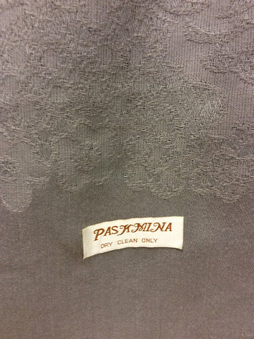 PASHMINA LIGHT GREY EMBOIDERED WRAP/SCARF