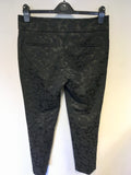 BRAND NEW PHASE EIGHT BLACK EMBOSSED CAPRI PANTS SIZE 10